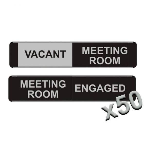 Vacant Engaged Meeting Room Sliding Door Signs x50