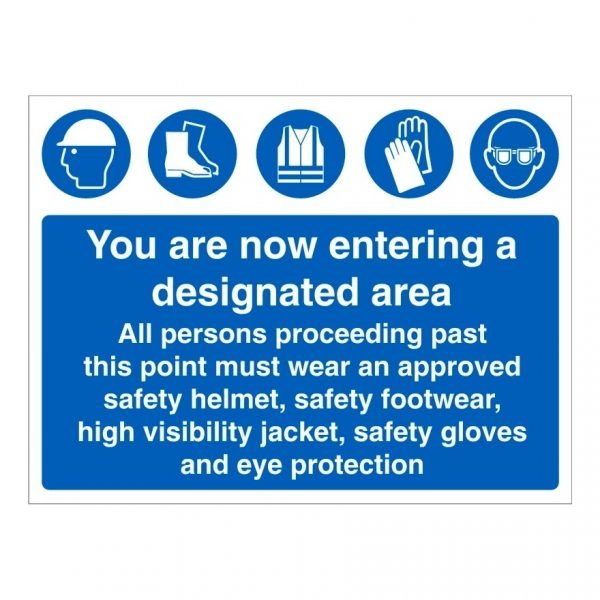 You Are Now Entering A Designated Area Sign