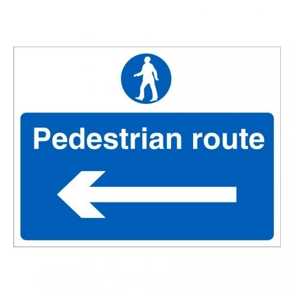 Pedestrian Route Left Sign