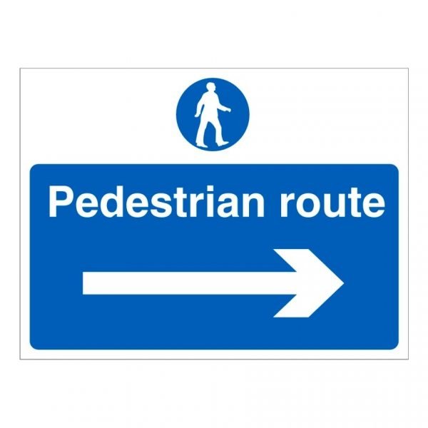 Pedestrian Route Right Sign