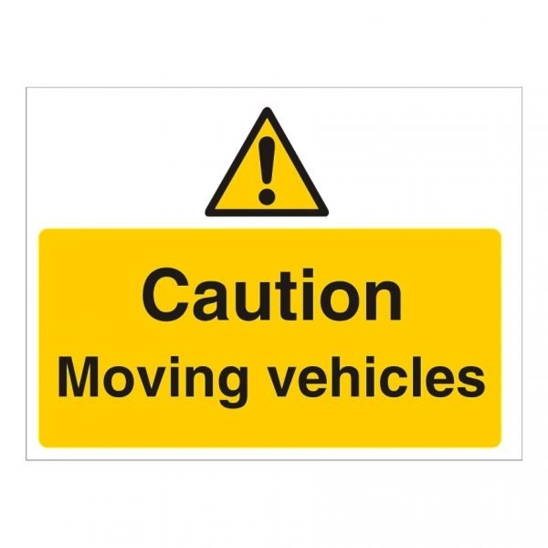 Caution Moving Vehicles Sign