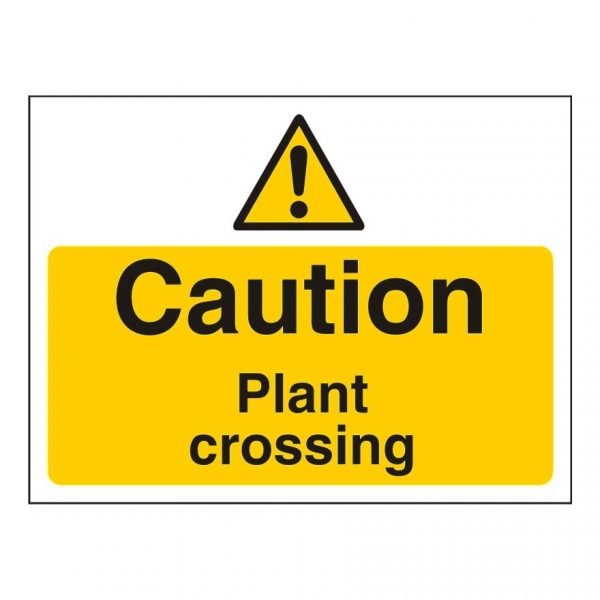 Caution Plant Crossing Sign