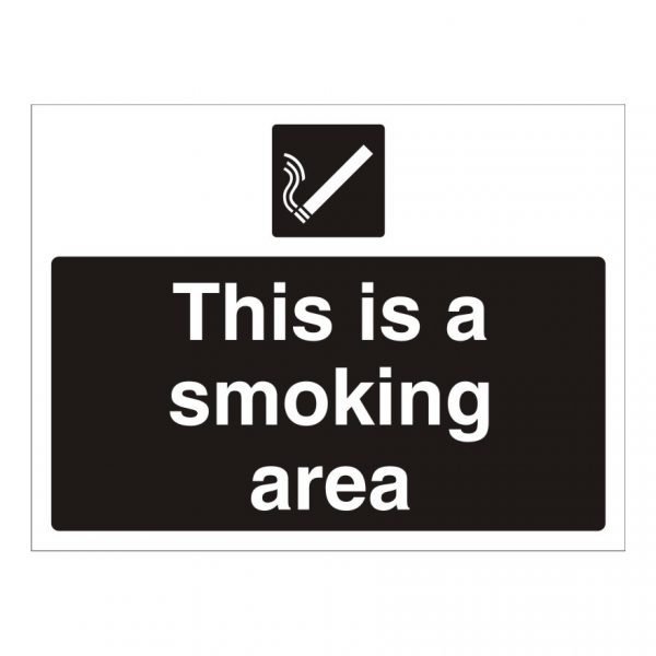 This Is A Smoking Area Sign
