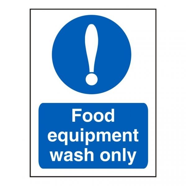 Food Equipment Wash Sign