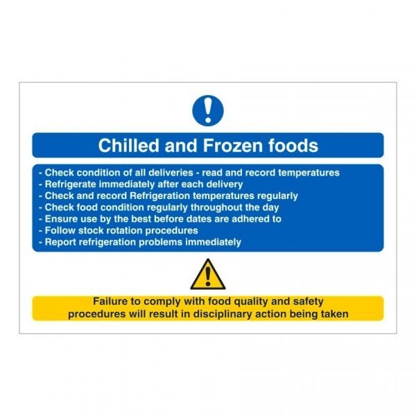 Chilled And Frozen Foods Sign