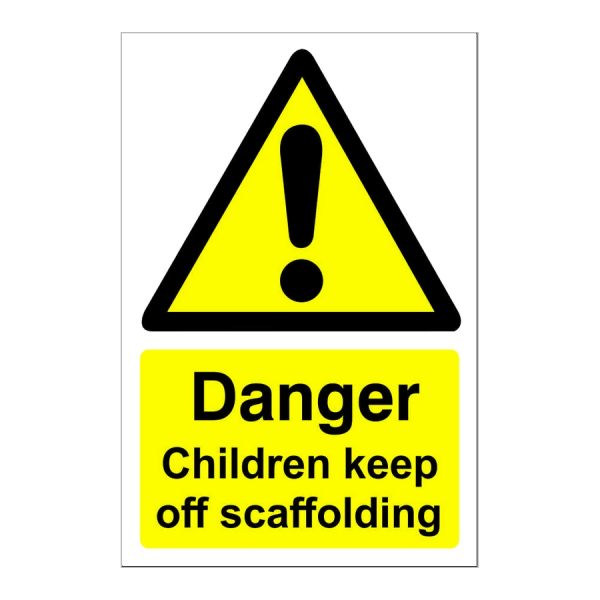 Children Keep Off Scaffolding Sign