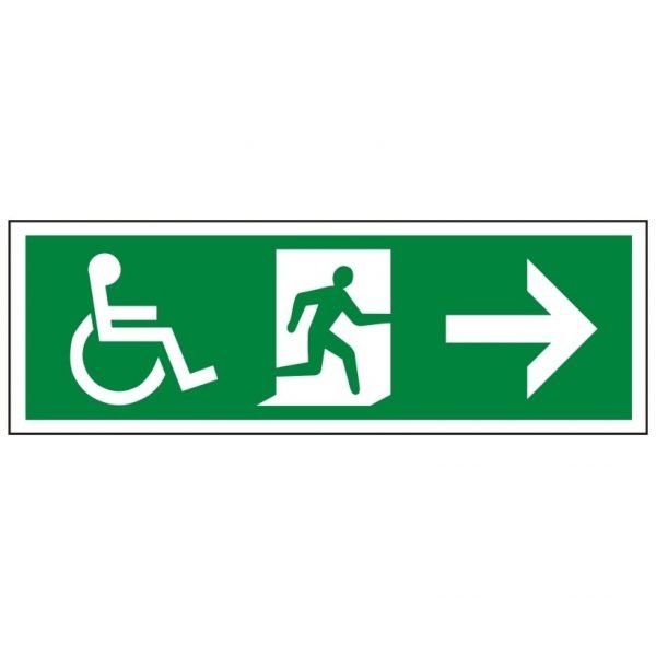 Disabled Running Man Arrow Right Sign
