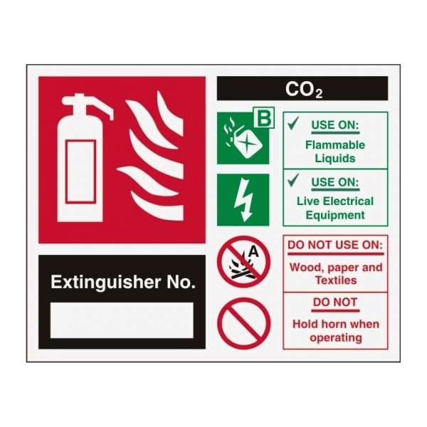 Extinguisher No Carbon Dioxide Sign