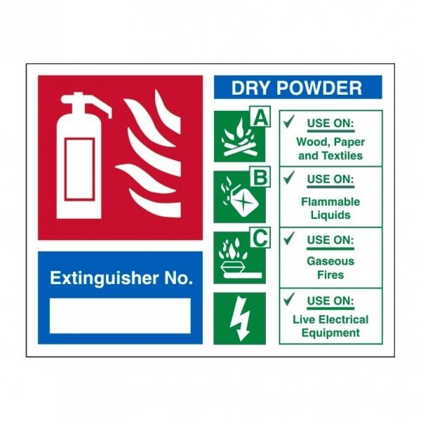 Extinguisher No Dry Powder Sign