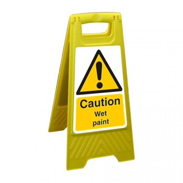 Caution Wet Paint Free Standing Floor Sign