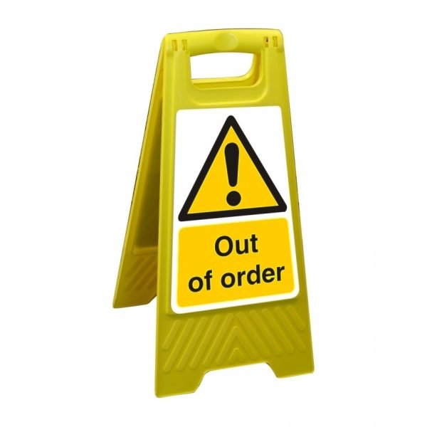 Out Of Order Free Standing Floor Sign
