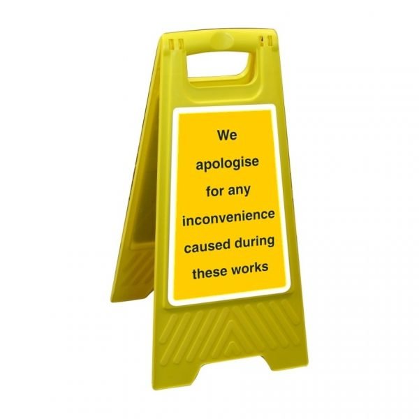 We Apologise For Any Inconvenience Caused During These Works Free Standing Floor Sign