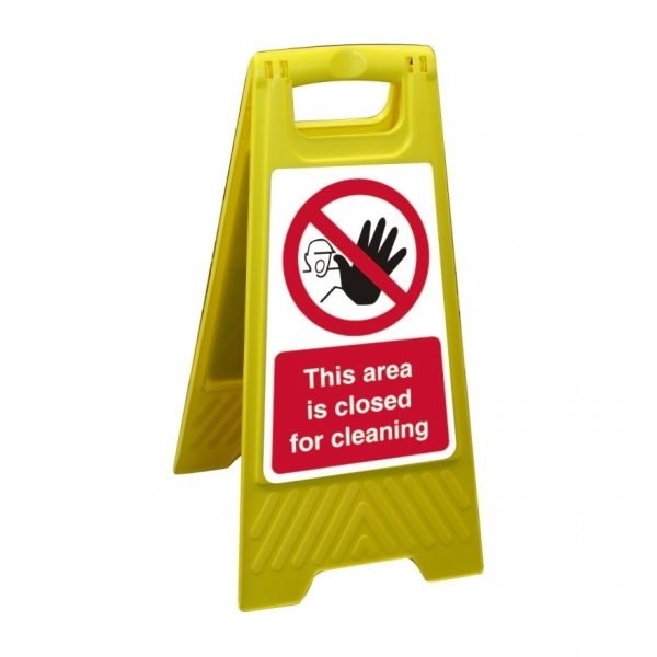 This Area Is Closed For Cleaning Free Standing Floor Sign