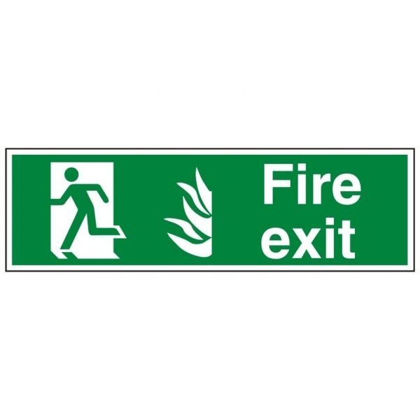Fire Exit Running Man Left Sign