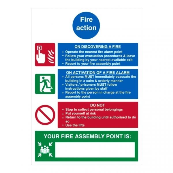 Fire Action Your Fire Assembly Point Is Sign