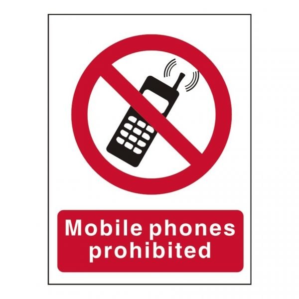 Mobile Phones Prohibited Sign
