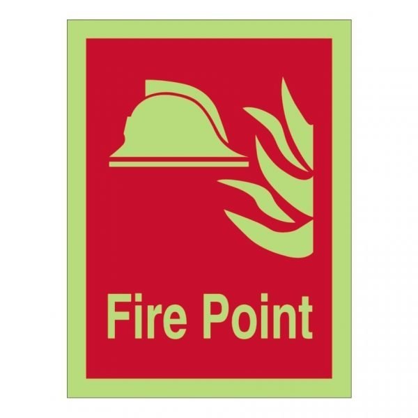 Fire Point Photoluminescent Sign