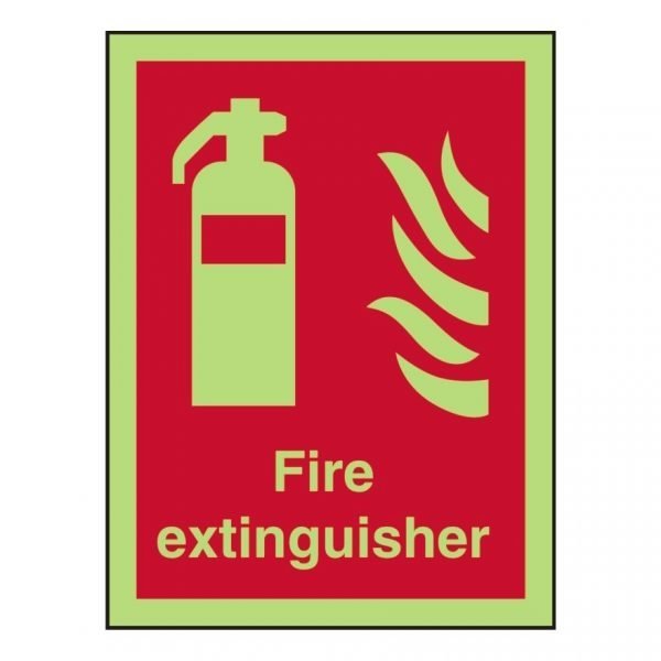 Fire Extinguisher Photoluminescent Sign