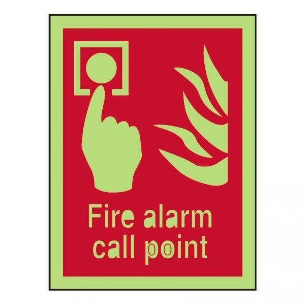 Fire Alarm Call Point Photoluminescent Sign