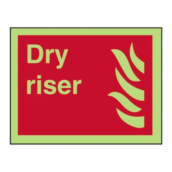 Dry Riser Photoluminescent Sign