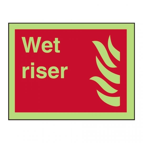 Wet Riser Photoluminescent Sign