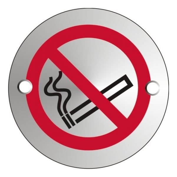 No Smoking Satin Anodised Office Door Sign