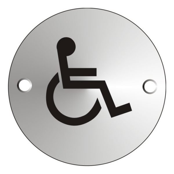 Disabled Satin Anodised Sign