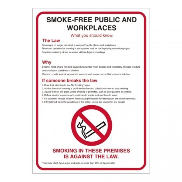 Smoke Free Public And Workplaces Poster