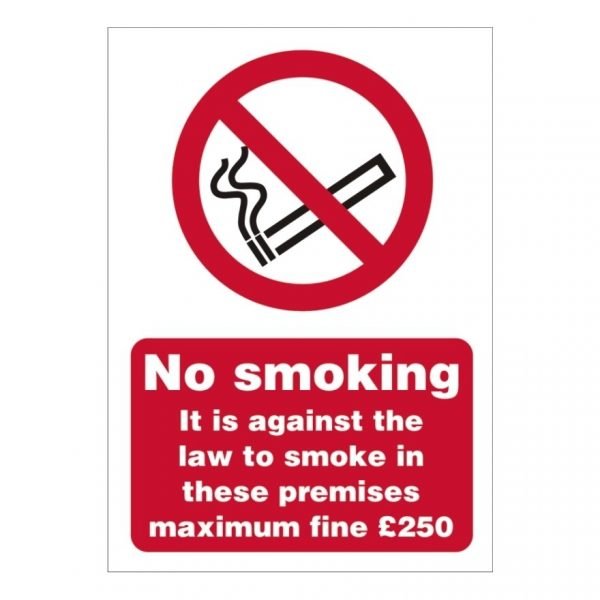 No Smoking Maximum Fine Sign