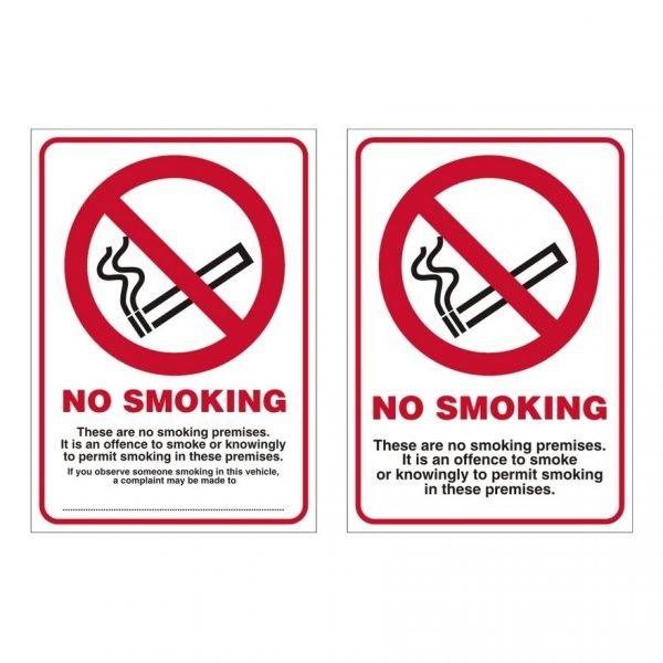 Double Sided No Smoking Sign