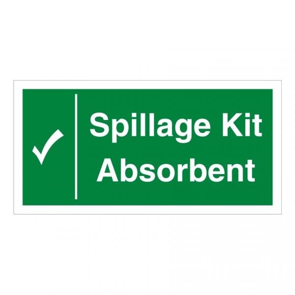 Spillage Kit Absorbent Sign