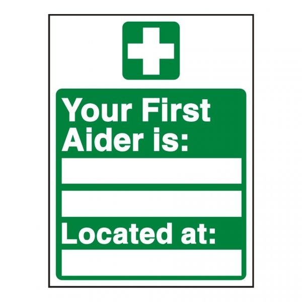 Your First Aider Details Sign
