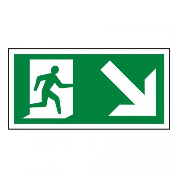 Running Man Arrow Down Right Sign
