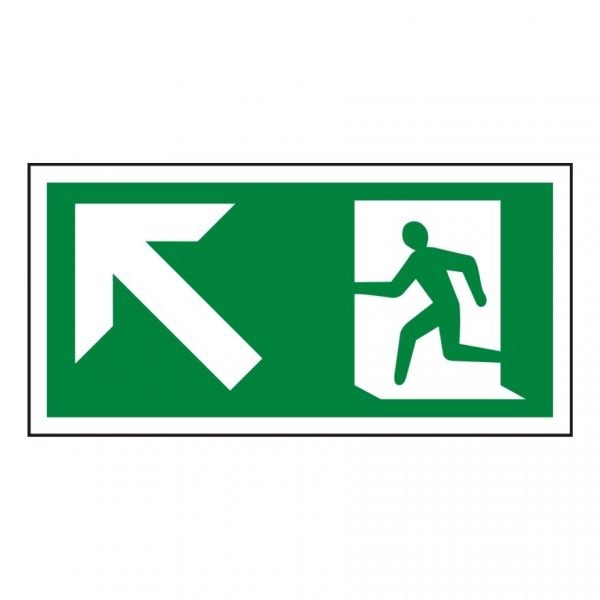 Running Man Arrow Up Left Sign