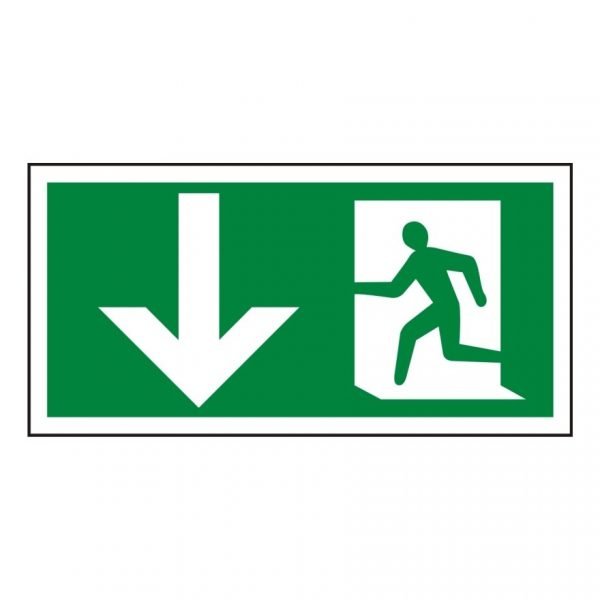 Running Man Arrow Down Sign
