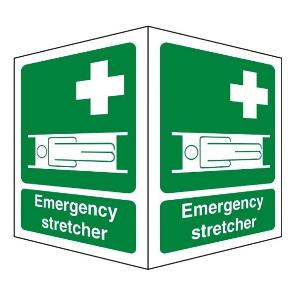Emergency Stretcher Double Sided Sign