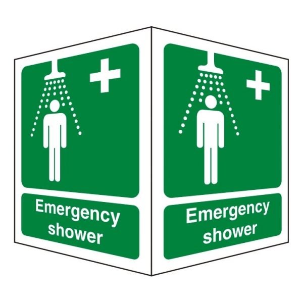 Emergency Shower Double Sided Sign