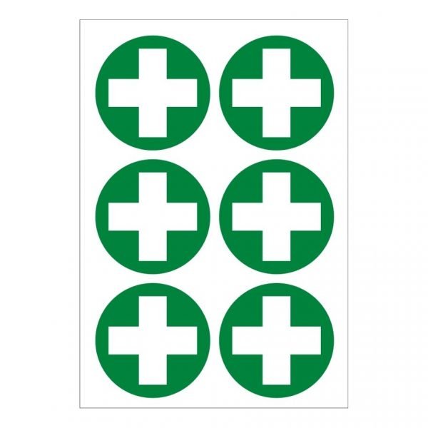First Aid Sticker X 6