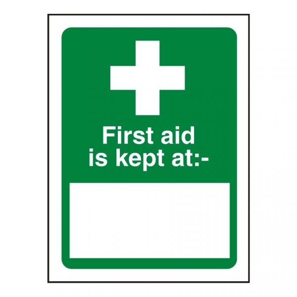 First Aid Kept At Sign