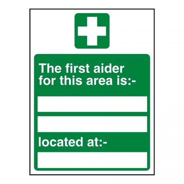 Area First Aider Sign