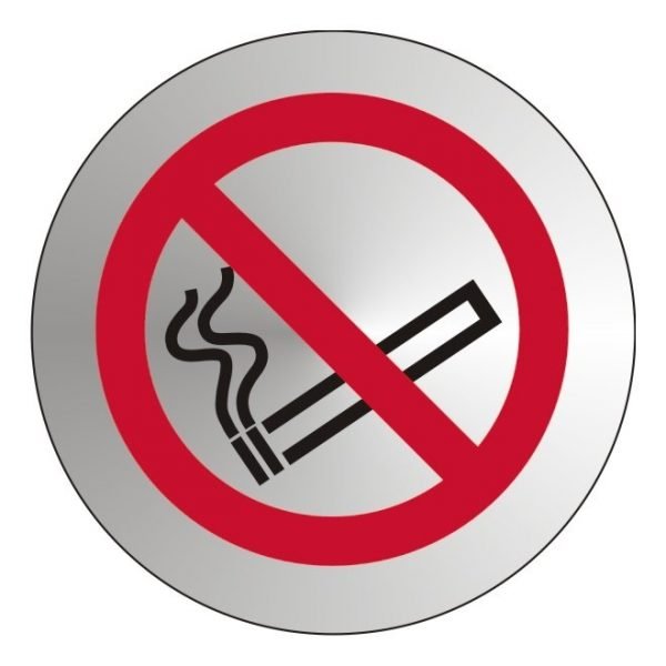 No Smoking Stainless Steel Office Door Sign