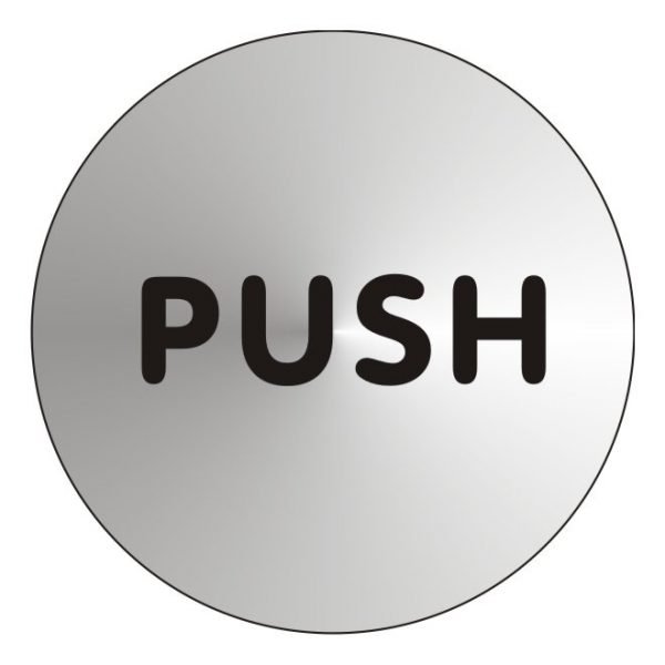 Push Stainless Steel Sign
