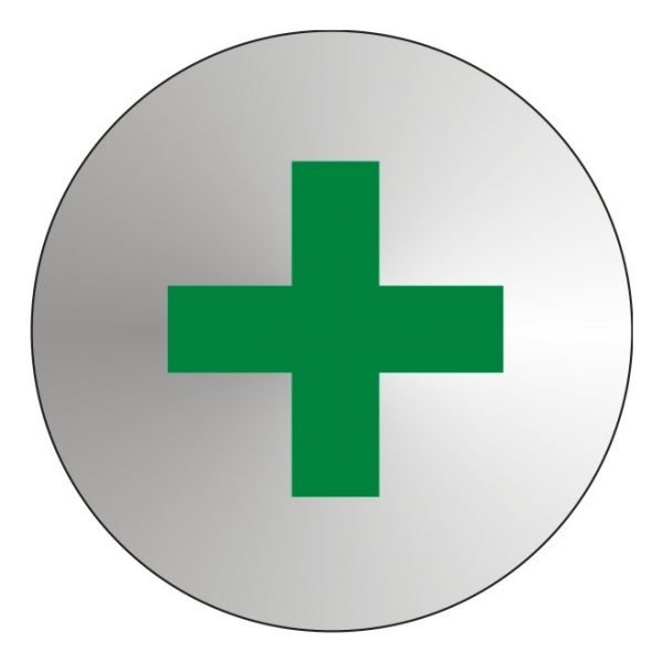 First Aid Stainless Steel Office Door Sign
