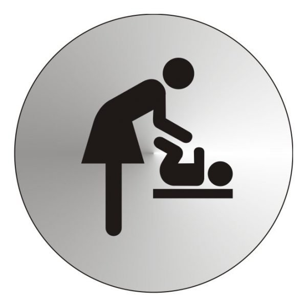 Baby Changing Stainless Steel Sign