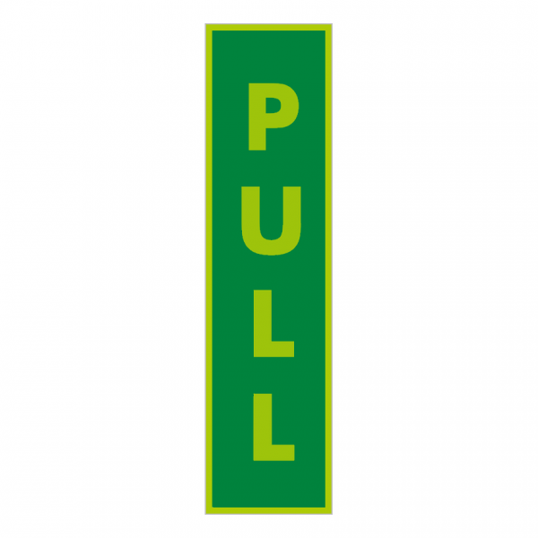 Vertical Photoluminescent Pull Sign