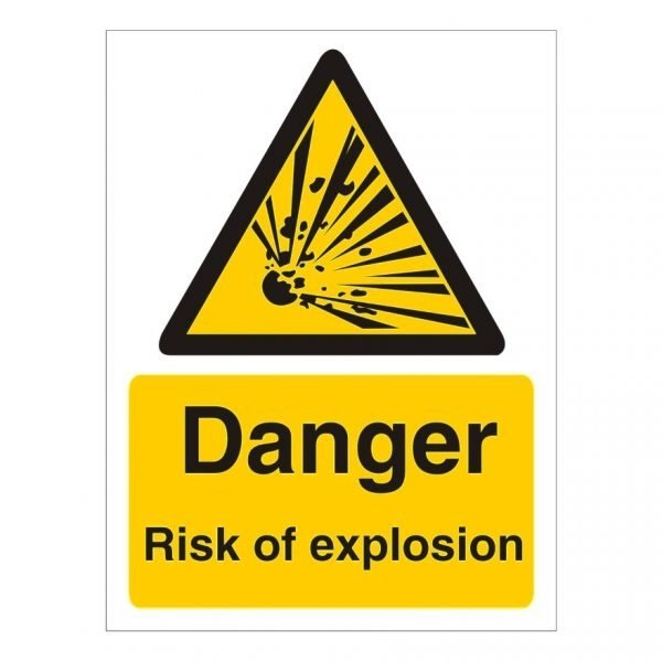 Danger Risk Of Explosion Sign