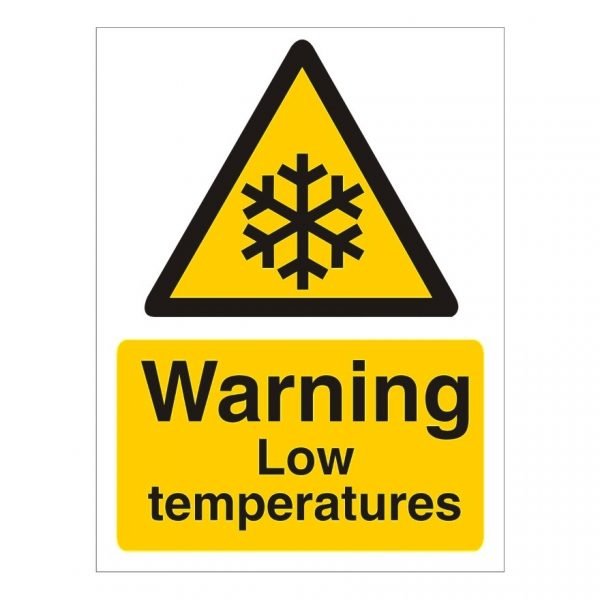 Warning Low Temperatures Sign