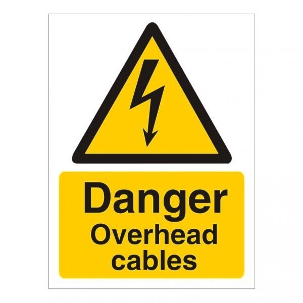 Danger Overhead Cables Sign